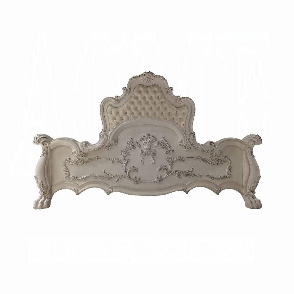 ACME Furniture - Dresden Queen Bed - Synthetic Leather & Bone White - BD01682Q view 2