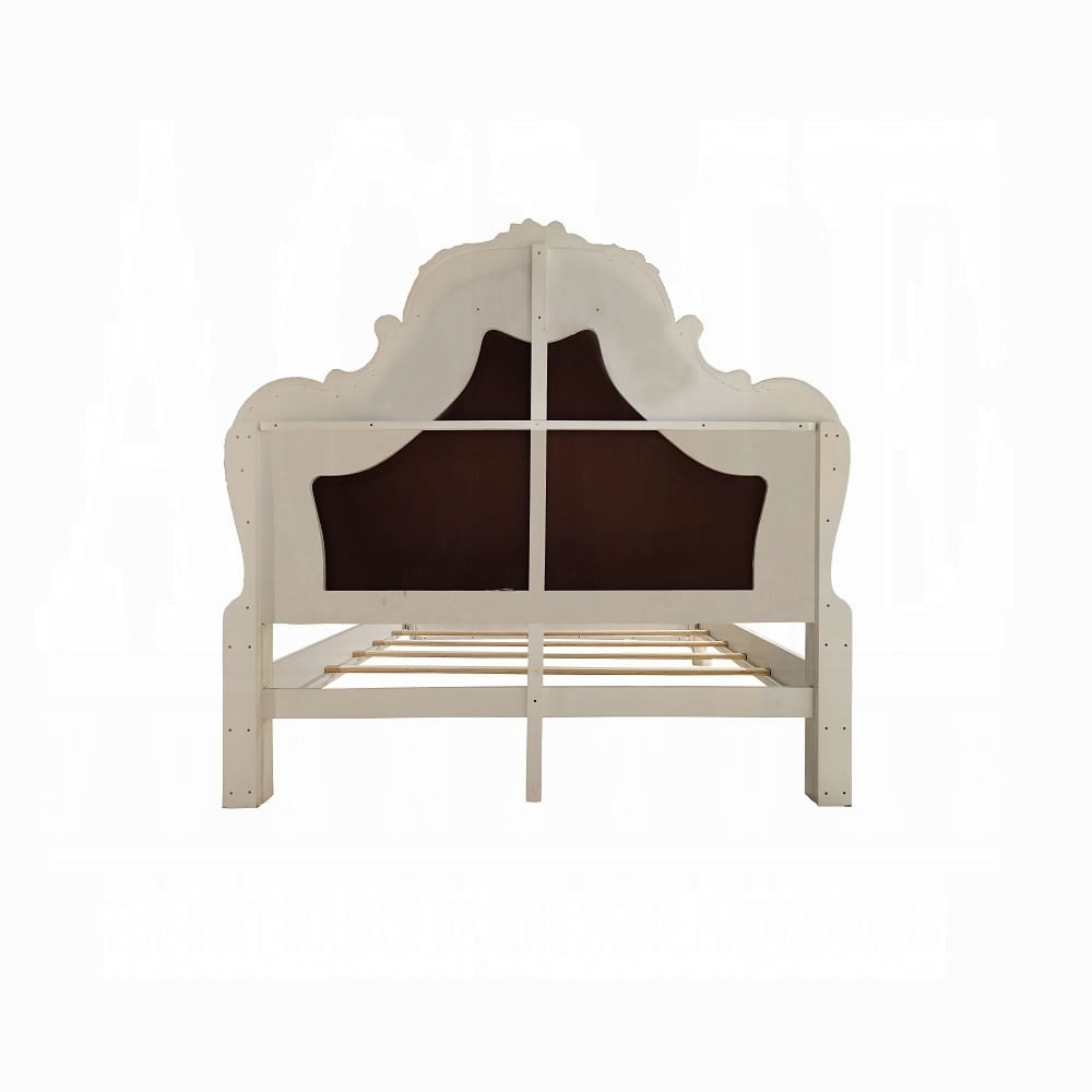 ACME Furniture - Dresden Queen Bed - Synthetic Leather & Bone White - BD01682Q view 4
