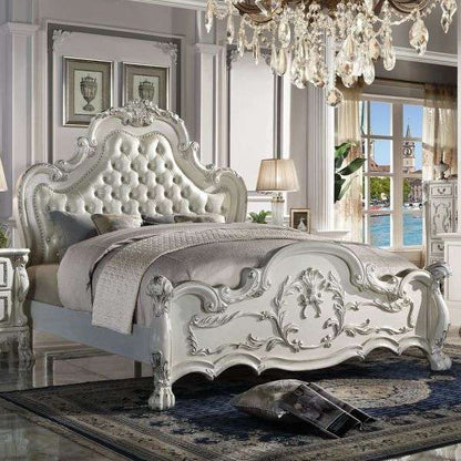 ACME Furniture - Dresden Queen Bed - Synthetic Leather & Bone White - BD01682Q view 5