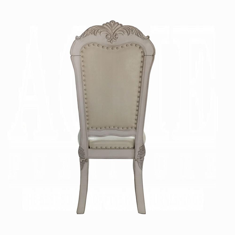 ACME Furniture - Dresden Side Chair (Set of 2) - Synthetic Leather & Bone White Finish - DN01701 veiw 5