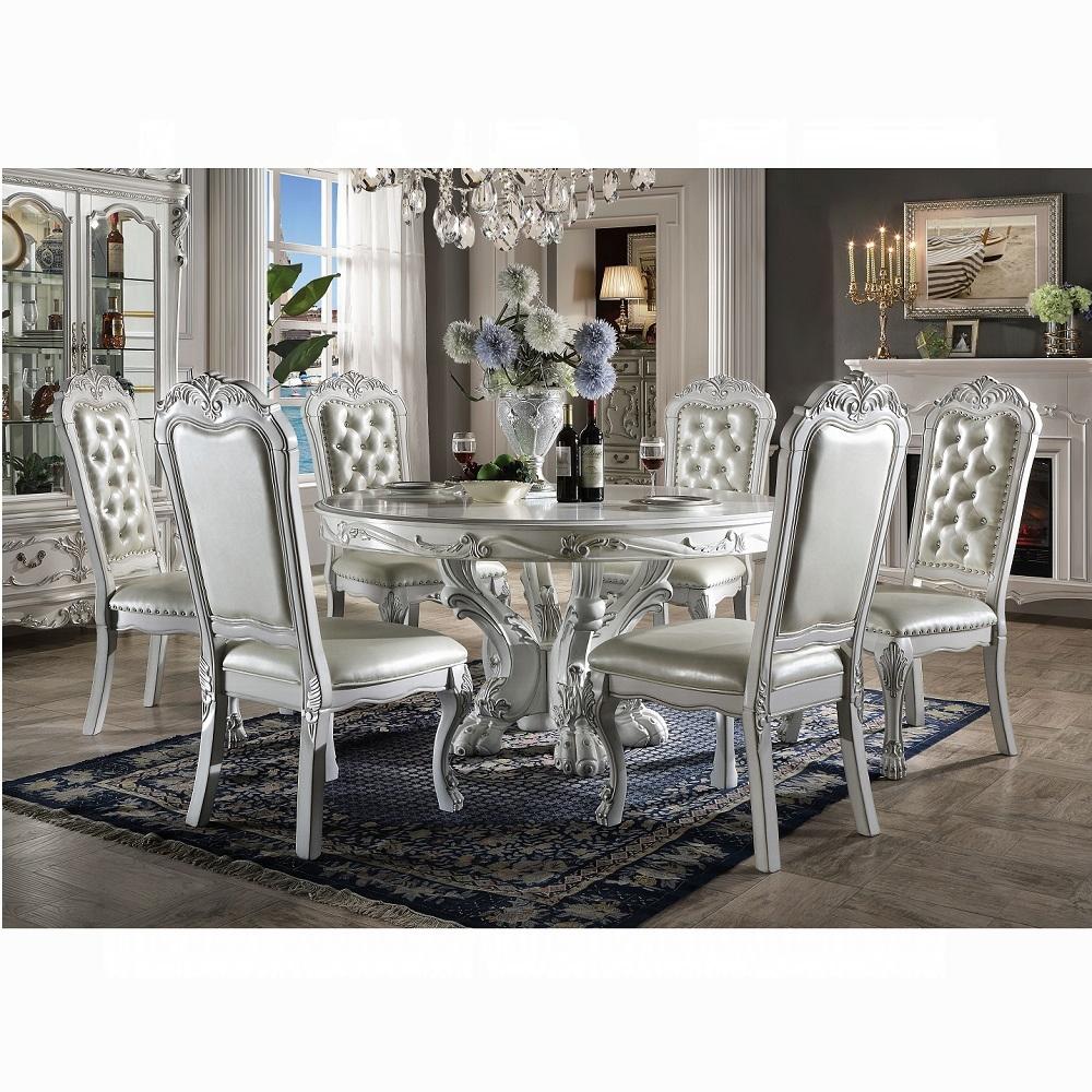 ACME Furniture - Dresden Side Chair (Set of 2) - Synthetic Leather & Bone White Finish - DN01701 veiw 6