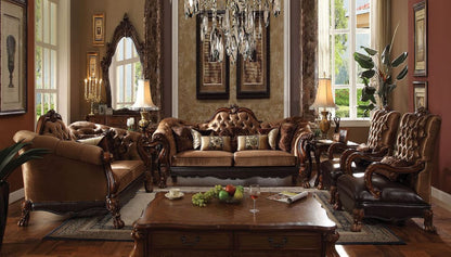 ACME Furniture - Dresden  - Sofa w/7 Pillows - Golden Brown Velvet & Cherry Oak - 52095 view 2