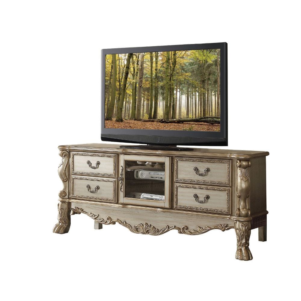 ACME Furniture - Dresden - TV Stand - Gold Patina & Bone - 91333 view 1