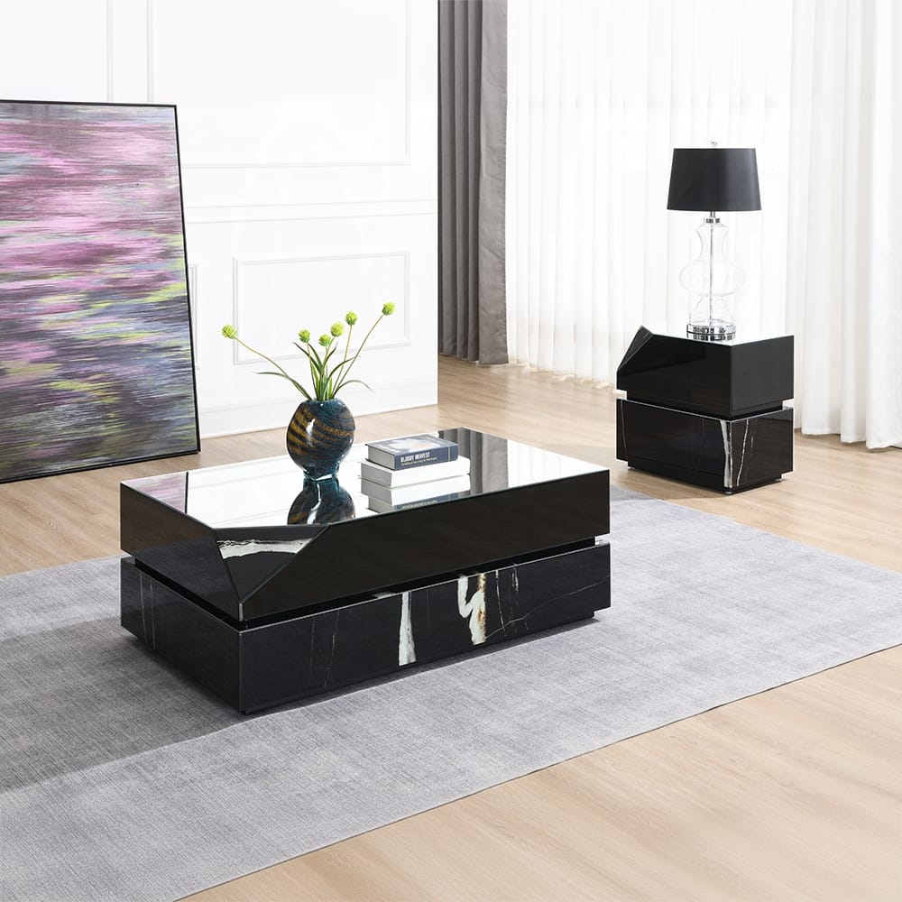 ACME Furniture - Drisana End Table - Black Mirrored Finish - LV03866 view 5