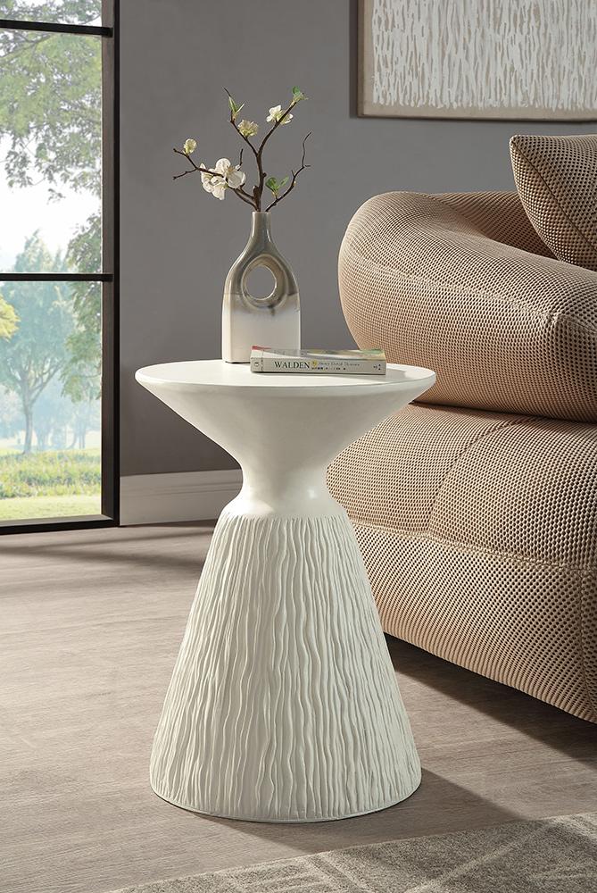 ACME Furniture - Duane Accent Table - Natural White Finish - AC03782 veiw 1