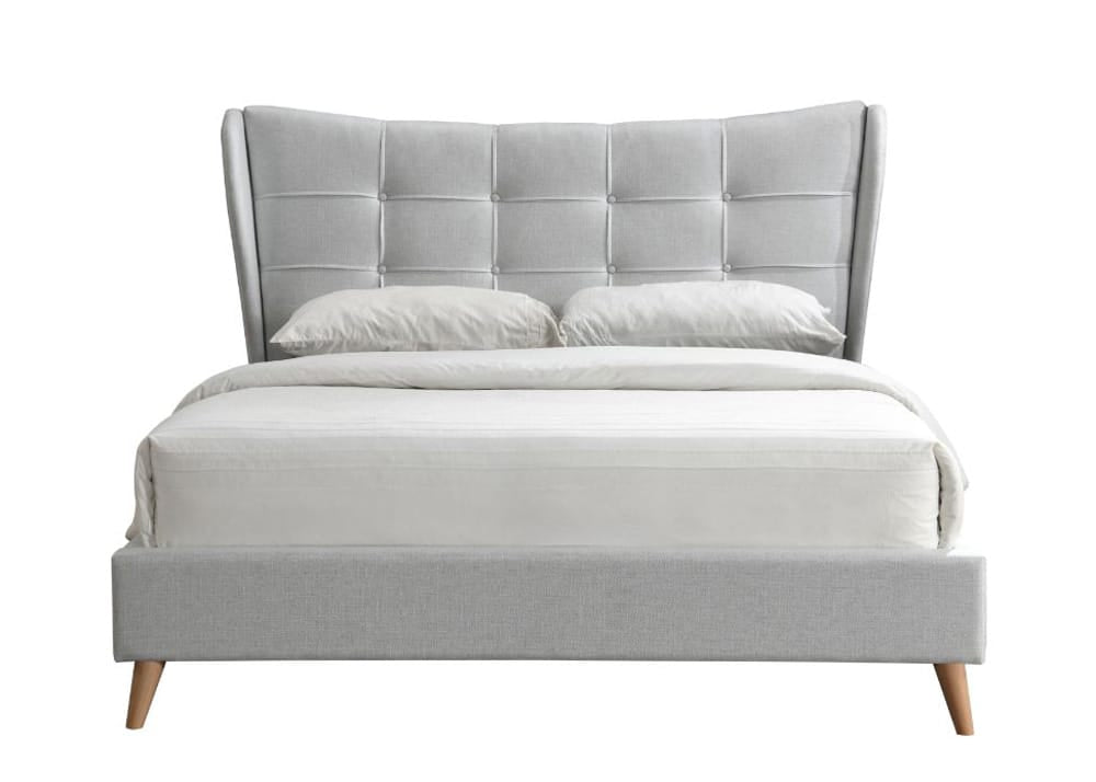 ACME Furniture - Duran - Queen Bed - Light Gray Fabric - 28960Q view 2