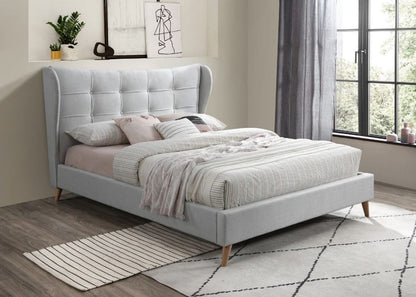 ACME Furniture - Duran - Queen Bed - Light Gray Fabric - 28960Q view 3