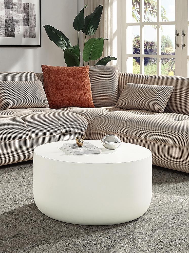 ACME Furniture - Dustan Coffee Table - Natural White Finish - LV03780 view 3