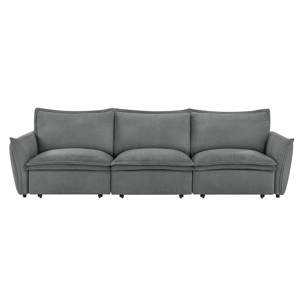 ACME Furniture - Eaden - Power Sofa w/Sleeper - Gray Chenille - LV03575 view 2