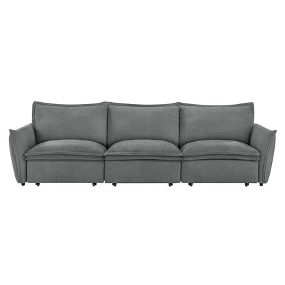 ACME Furniture - Eaden - Power Sofa w/Sleeper - Gray Chenille - LV03575 view 2