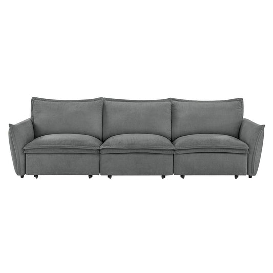 ACME Furniture - Eaden - Power Sofa w/Sleeper - Gray Chenille - LV03575 view 2