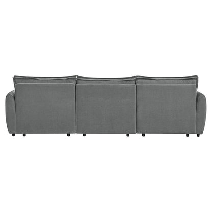 ACME Furniture - Eaden - Power Sofa w/Sleeper - Gray Chenille - LV03575 view 4