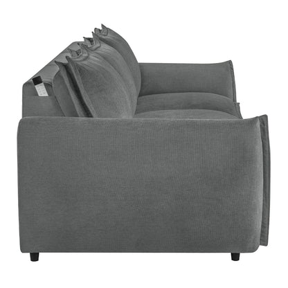 ACME Furniture - Eaden - Power Sofa w/Sleeper - Gray Chenille - LV03575 view 5