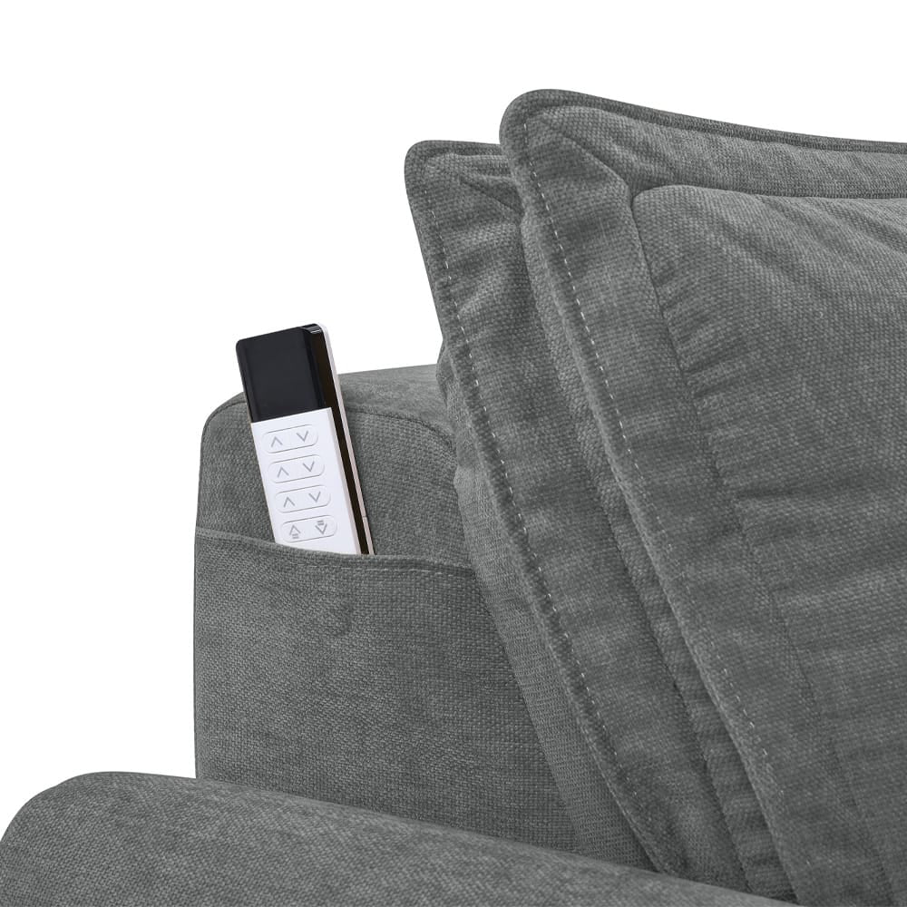 ACME Furniture - Eaden - Power Sofa w/Sleeper - Gray Chenille - LV03575 view 6