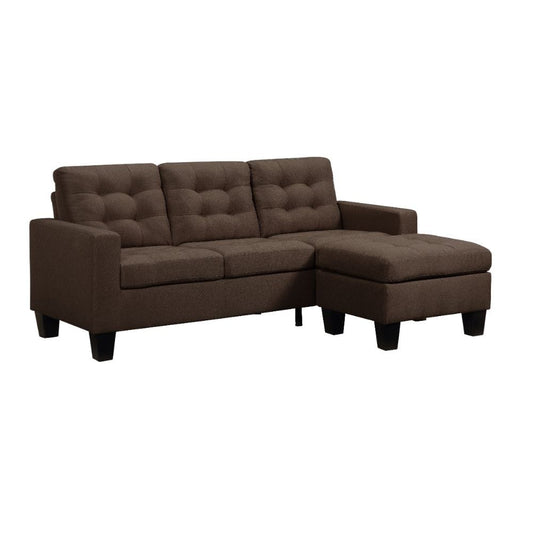 ACME Furniture - Earsom - Reversible Sofa & Ottoman - Brown Linen - 56655 view 1