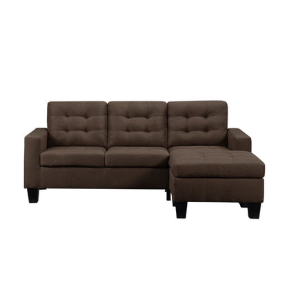 ACME Furniture - Earsom - Reversible Sofa & Ottoman - Brown Linen - 56655 view 2