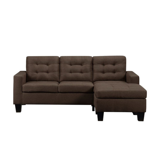ACME Furniture - Earsom - Reversible Sofa & Ottoman - Brown Linen - 56655 view 2