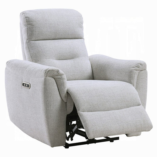 ACME Furniture - Eastre - Power Motion Recliner  w/USB Port  - Gray Chenille - LV03587 view 1