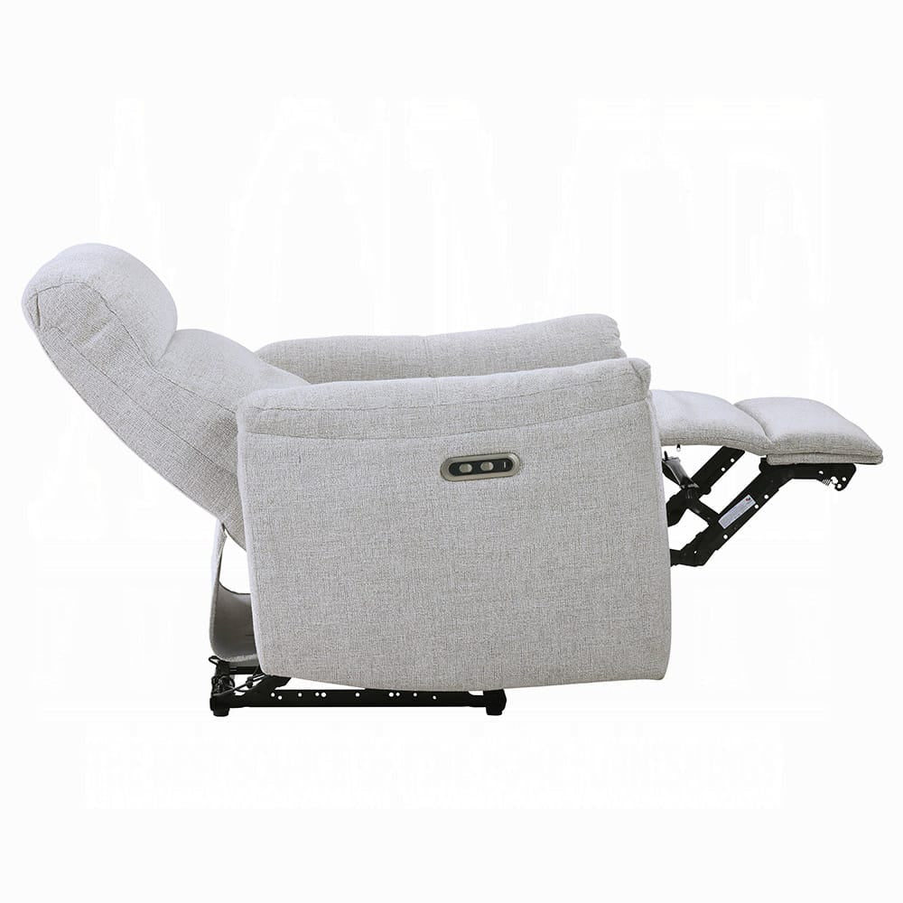 ACME Furniture - Eastre - Power Motion Recliner  w/USB Port  - Gray Chenille - LV03587 view 3