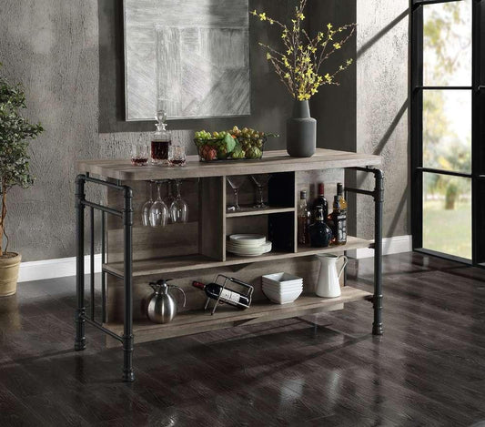 ACME Furniture - Edina Kitchen Island - Antique Oak & Sandy Gray - DN01935 veiw 1