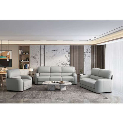ACME Furniture - Edrice Chair - Ice Gray Top Grain Leather - LV02202 view 7