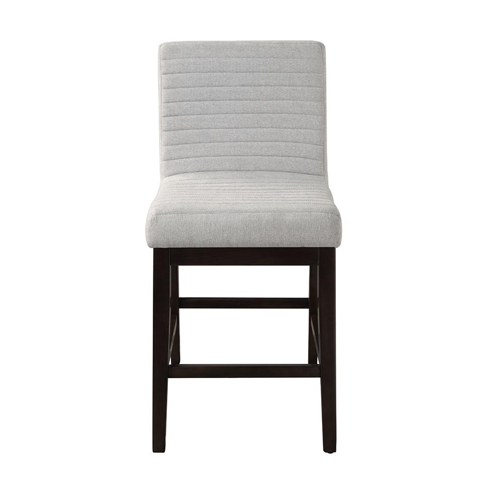 ACME Furniture - Edwyn Counter Height Chair (Set of 2) - Gray Fabric & Brown Finish - DN03256 veiw 2