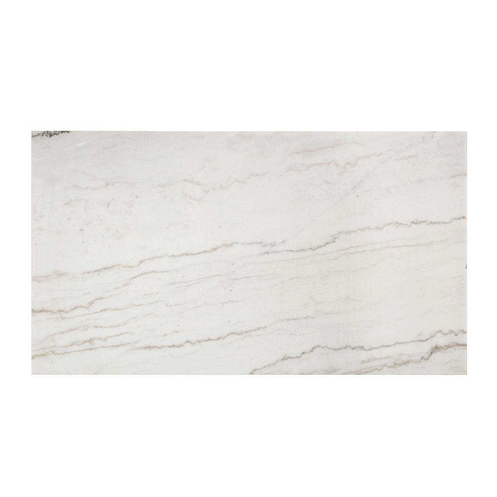 ACME Furniture - Edwyn Dining Table w/Marble Top - White Natural Marble Top & Brown Finish - DN03195 view 3