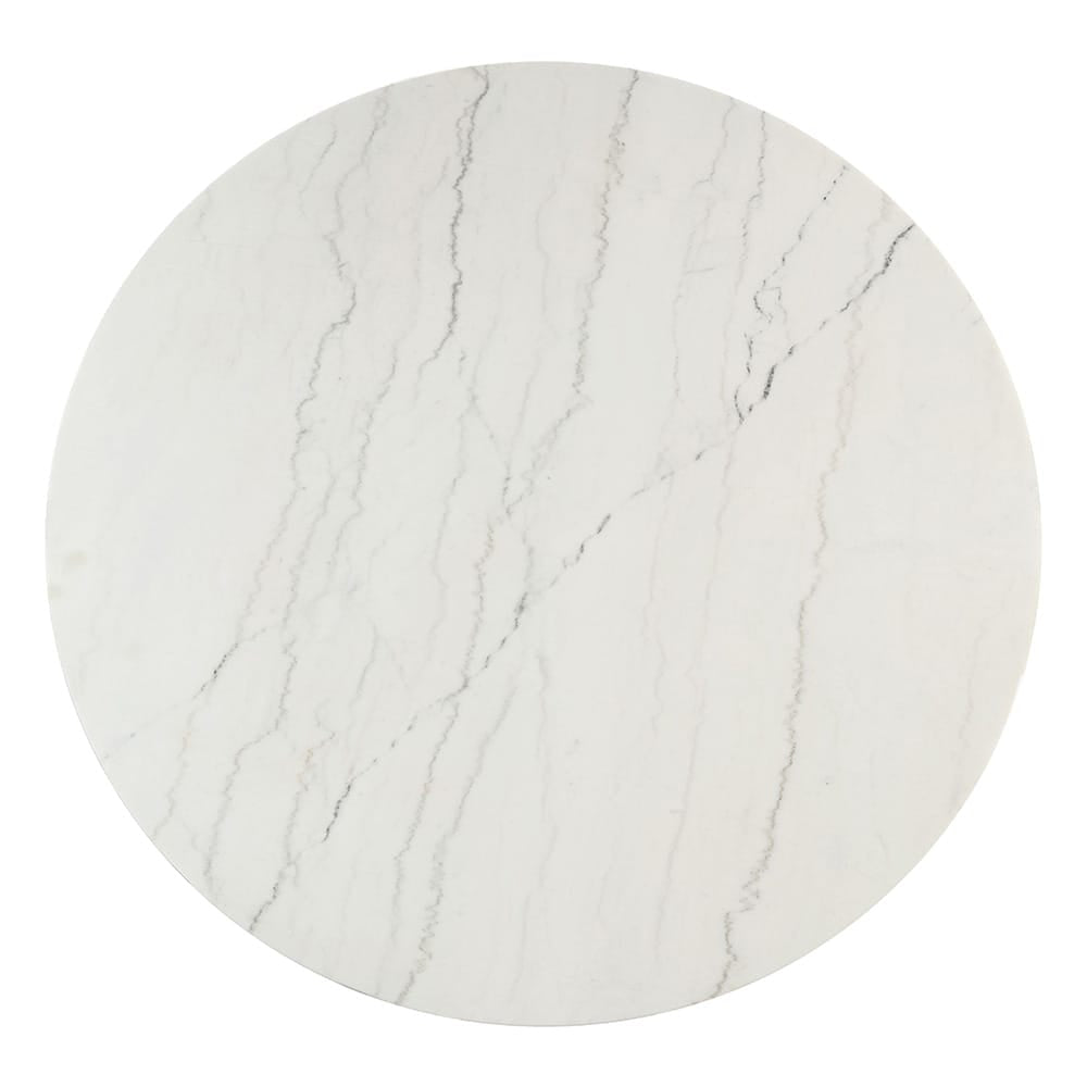 ACME Furniture - Edwyn - Round Dining Table - White Natural Marble Top & Espresso  - DN05205 view 3