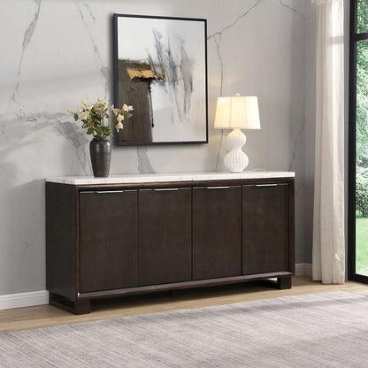 ACME Furniture - Edwyn - Server w/Natrual Marble Top - Natural Marble Top & Espresso  - DN03198 view 5