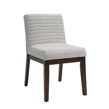 ACME Furniture - Edwyn Side Chair (Set of 2) - Gray Fabric & Brown Finish - DN03931 view 1