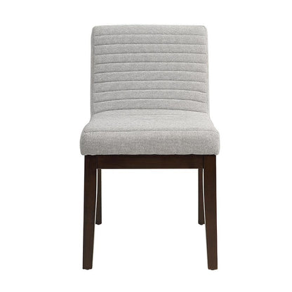 ACME Furniture - Edwyn Side Chair (Set of 2) - Gray Fabric & Brown Finish - DN03931 view 2