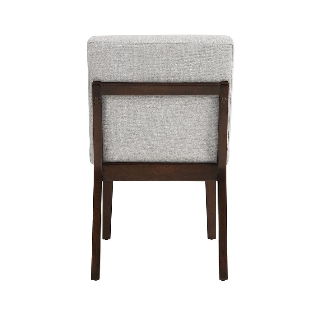 ACME Furniture - Edwyn Side Chair (Set of 2) - Gray Fabric & Brown Finish - DN03931 view 4