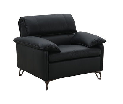 ACME Furniture - Eilene Chair - Black Top Grain Leather - LV03702 veiw 1