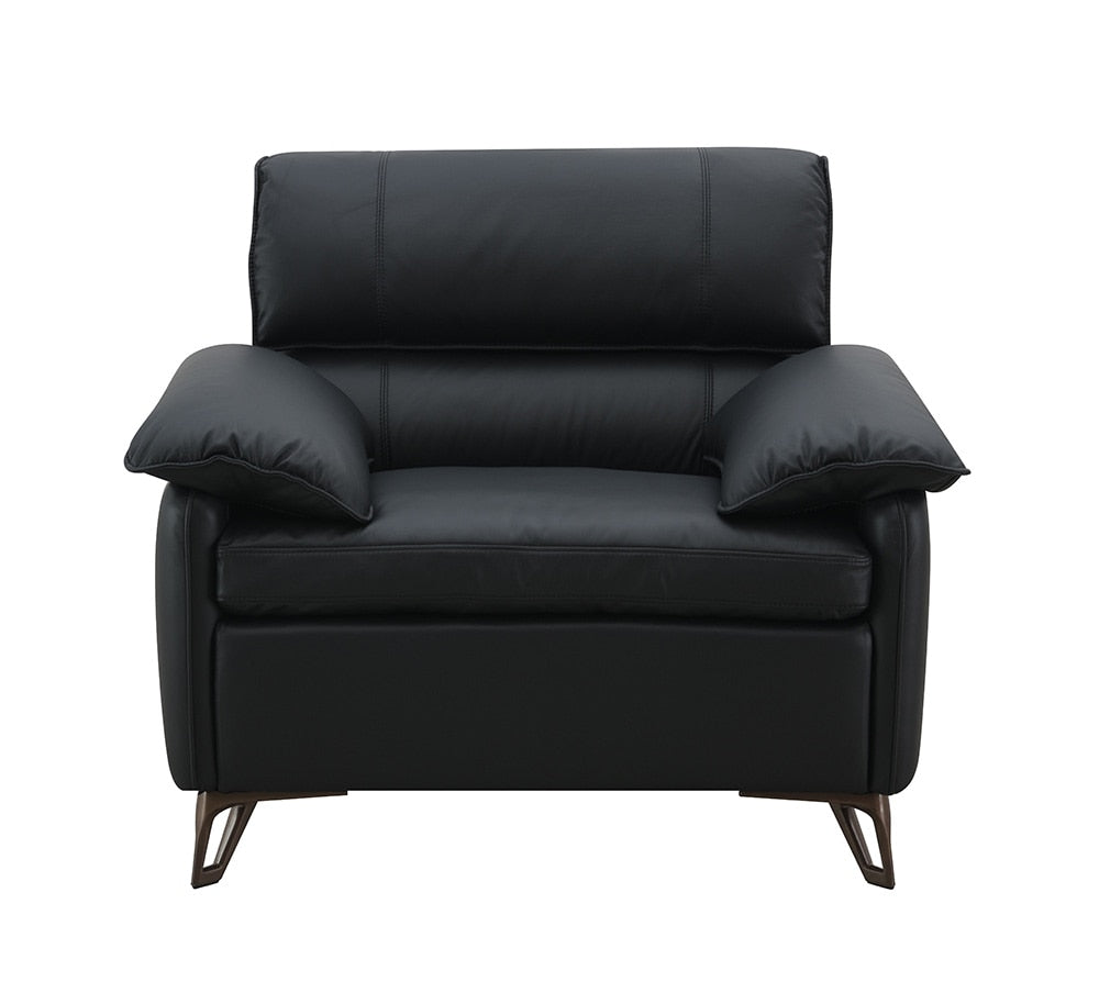ACME Furniture - Eilene Chair - Black Top Grain Leather - LV03702 veiw 2