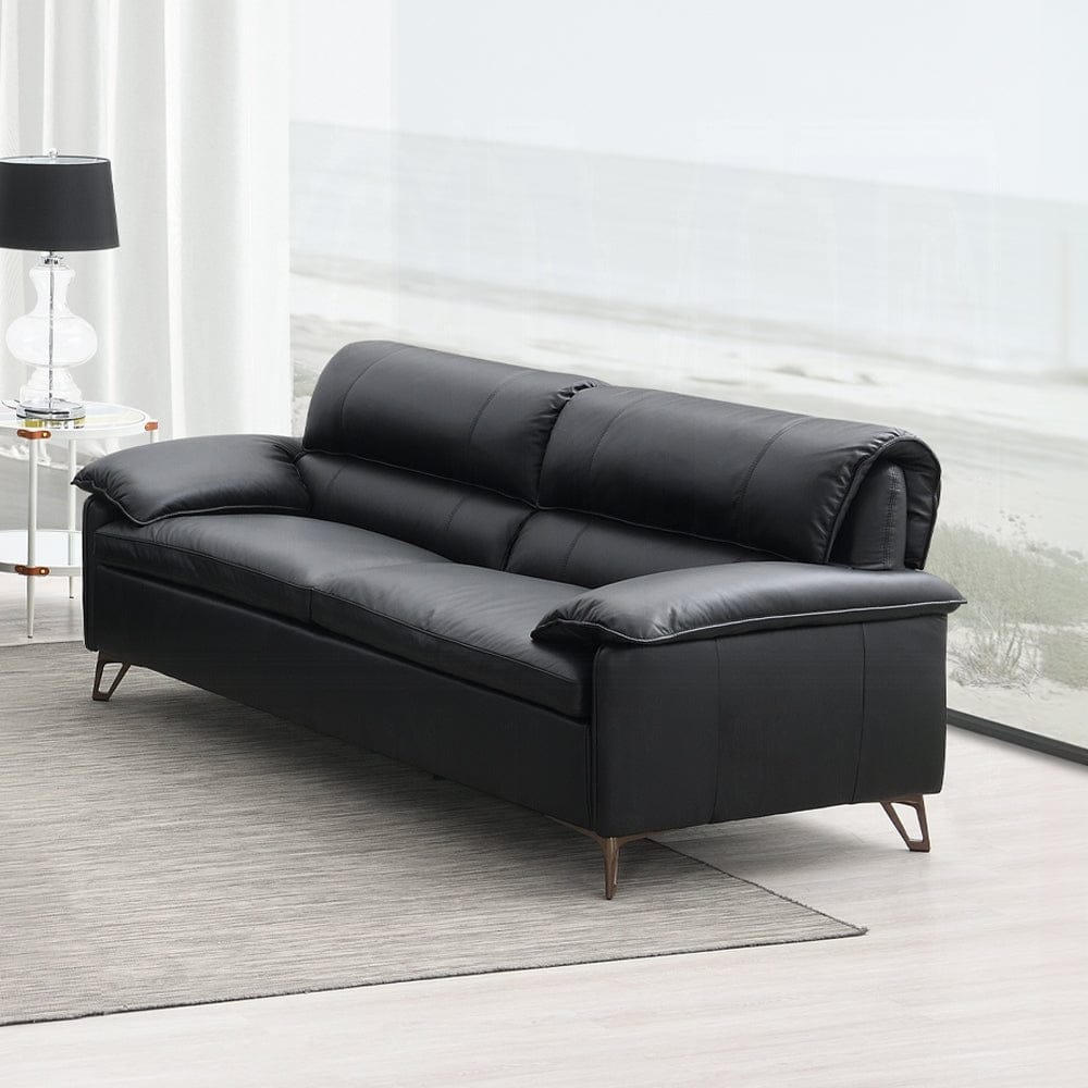 ACME Furniture - Eilene Loveseat - Black Top Grain Leather - LV03701 view  5