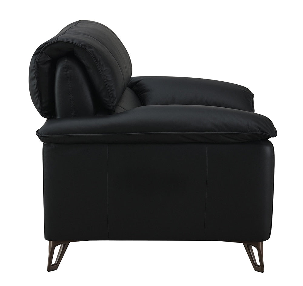 ACME Furniture - Eilene Loveseat - Black Top Grain Leather - LV03701 veiw 3