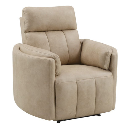 ACME Furniture - Elison - Motion Glider Recliner w/Swivel - Dark Beige Polish Microfiber - LV05402 view 1