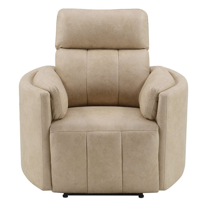 ACME Furniture - Elison - Motion Glider Recliner w/Swivel - Dark Beige Polish Microfiber - LV05402 view 2