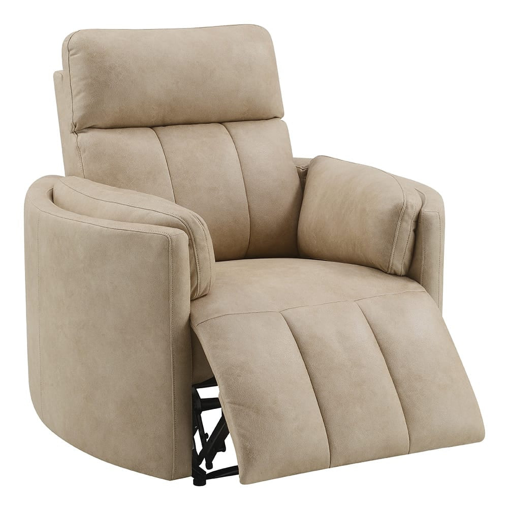 ACME Furniture - Elison - Motion Glider Recliner w/Swivel - Dark Beige Polish Microfiber - LV05402 view 3
