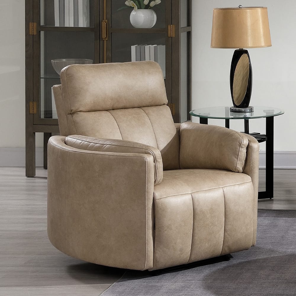ACME Furniture - Elison - Motion Glider Recliner w/Swivel - Dark Beige Polish Microfiber - LV05402 view 7