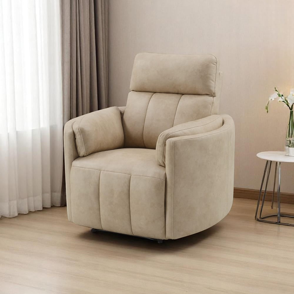 ACME Furniture - Elison - Motion Glider Recliner w/Swivel - Dark Beige Polish Microfiber - LV05402 view 8