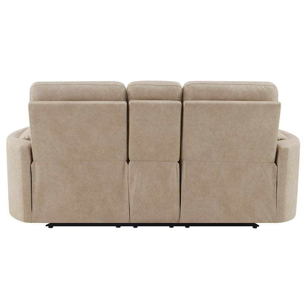 ACME Furniture - Elison - Motion Loveseat w/Console - Dark Beige Polish Microfiber - LV05401 view 5