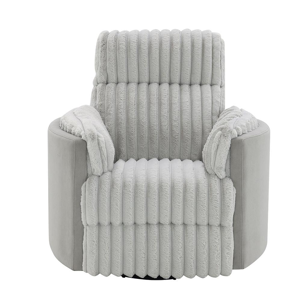 ACME Furniture - Emee Glider Recliner W/Swivel - Gray Corduroy - LV04640 view 2
