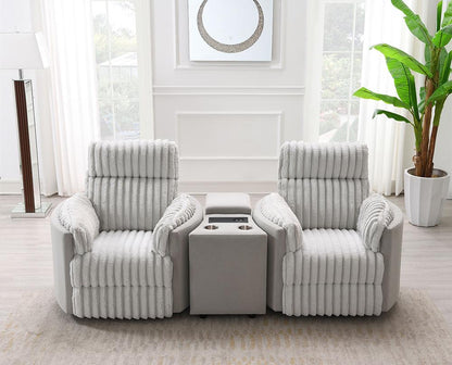 ACME Furniture - Emee Glider Recliner W/Swivel - Gray Corduroy - LV04640 view 9