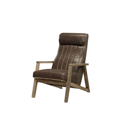 ACME Furniture - Emint - Accent Chair - Distress Chocolate Top Grain Leather - 59534 view 1