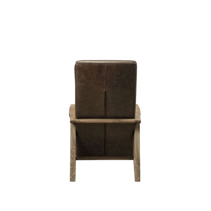 ACME Furniture - Emint - Accent Chair - Distress Chocolate Top Grain Leather - 59534 view 4