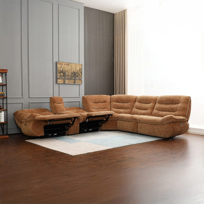ACME Furniture - Emmy - Power Motion Sectional Sofa w/USB Port - Orange Chenille - LV04650 view 7