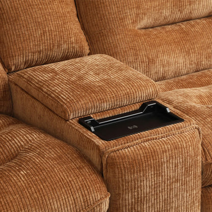 ACME Furniture - Emmy - Power Motion Sectional Sofa w/USB Port - Orange Chenille - LV04650 view 8