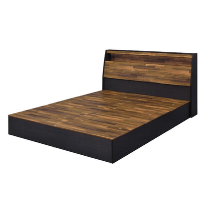 ACME Furniture - Eos - Queen Bed w/Storage - Walnut & Black Finish - BD00545Q view 1