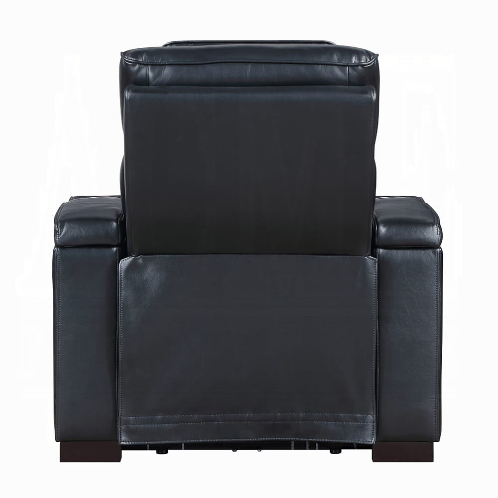 ACME Furniture - Ephron - Power Motion Recliner W/Power Headrest & LED  - Black Leather Air - LV06082 view 4